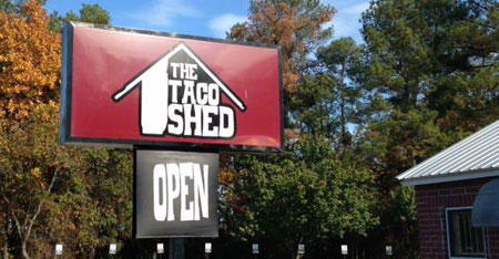 The Taco Shed Signage